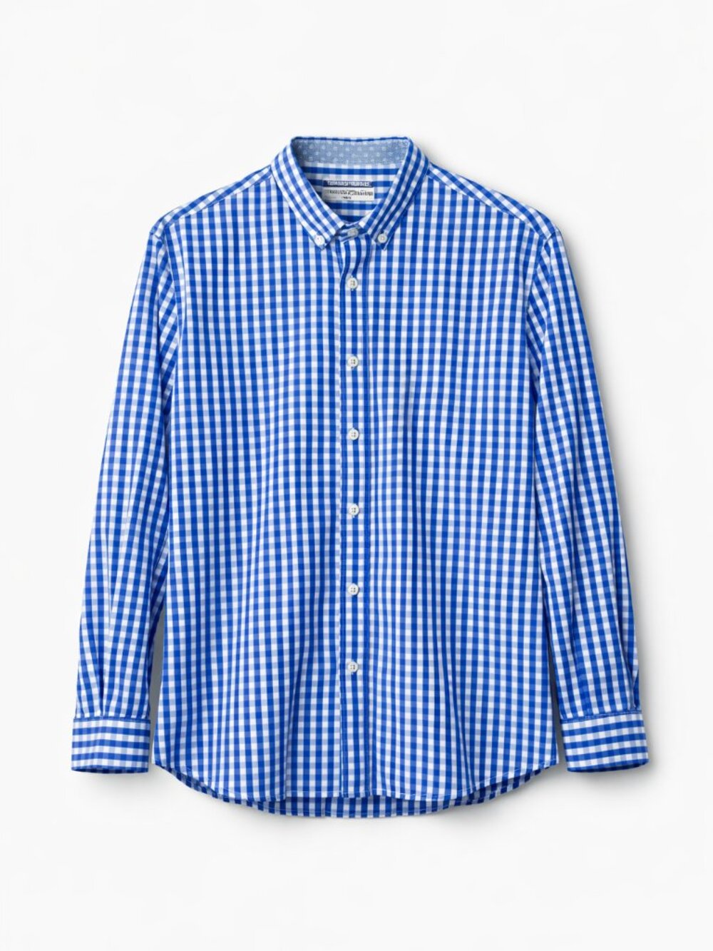 Nick Graham Men’s Stretch Modern Fit Gingham Button‑Up Shirt | Size XL